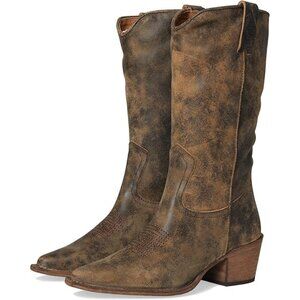 Steve Madden Albany Brown Distressed Boots